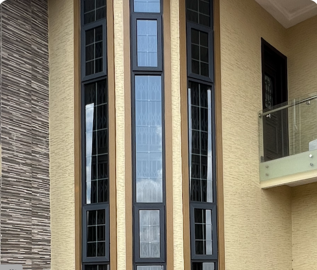 Modern Multi-Row Tinted Wall Curtains Frame