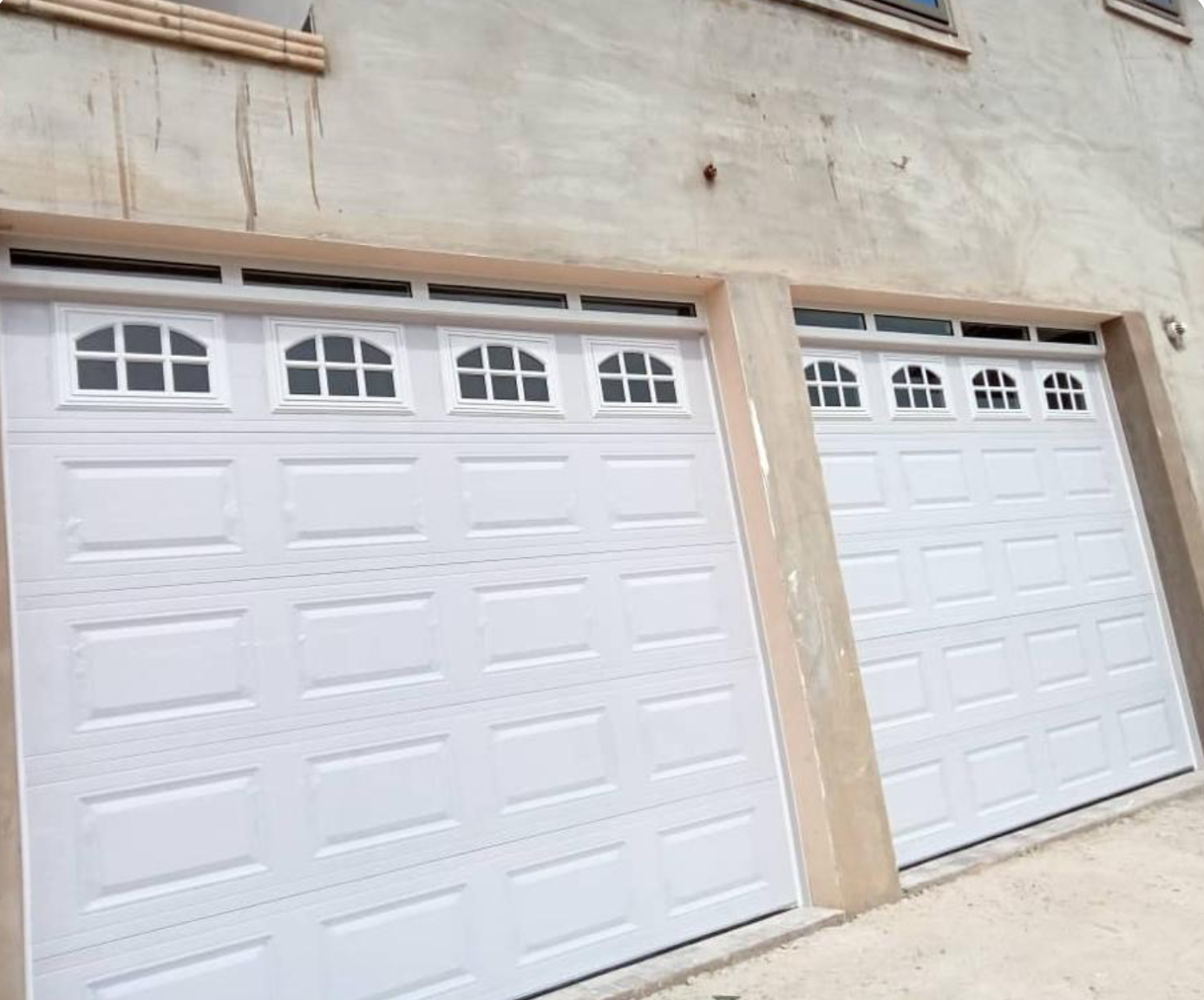 White Decorative Garage Door