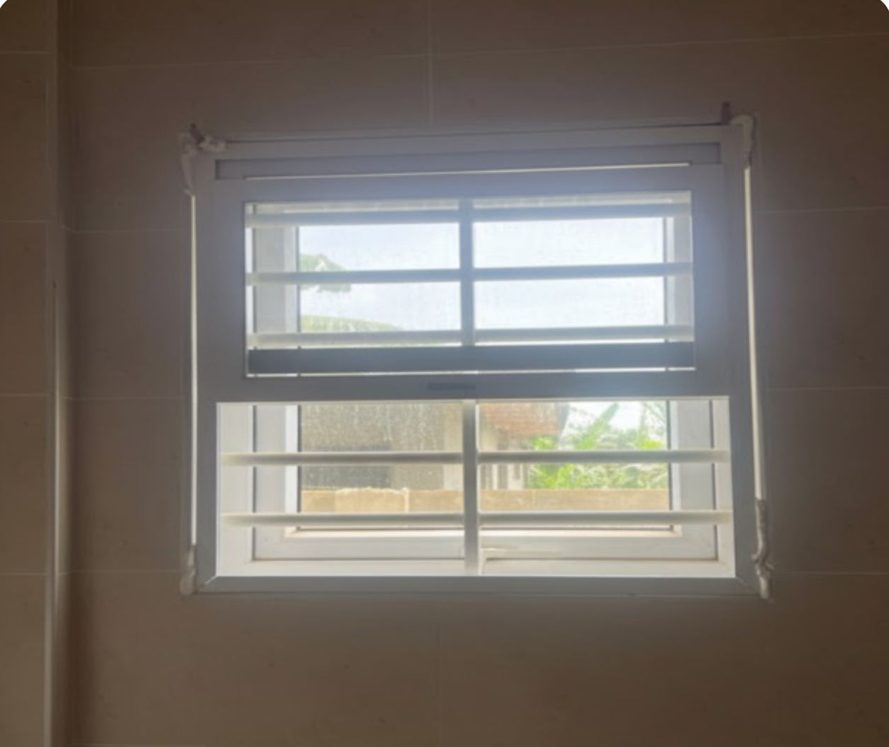 Bathroom Rounded Square Pipe Window Burglar Proof